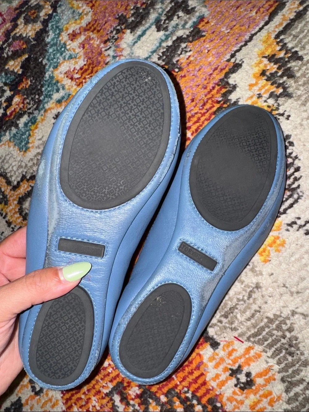 Tory Burch Blue mini travel Ballet Flats size 6.5